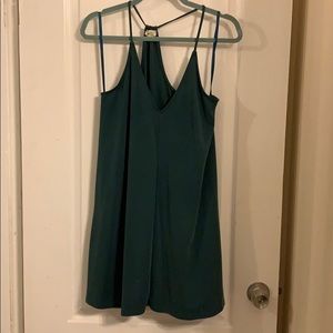 Teal suede/velvety shift dress
